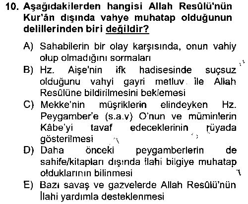 Hadis çıkmış sınav sorusu 1