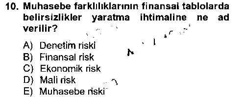 FIN402U Finansal Tablolar Analizi çıkmış sınav sorusu 2