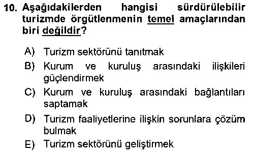 TRZ402U Sürdürülebilir Turizm çıkmış sınav sorusu 2