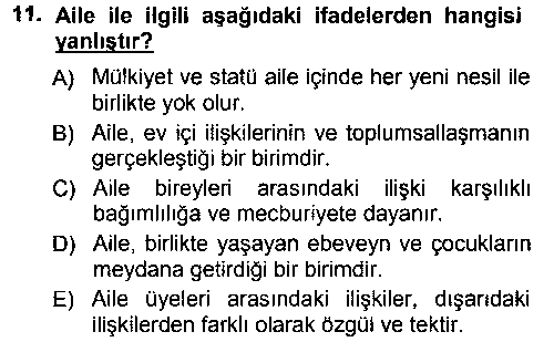 SOS204U Davranış Bilimlerine Giriş çıkmış sınav sorusu 3