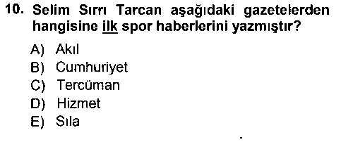 SYT103U Spor ve Medya İlişkisi çıkmış sınav sorusu 2