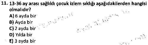 ÇGL2005 Anne ve Çocuk Sağlığı çıkmış sınav sorusu 3