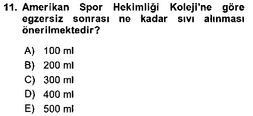 SYT208U Sporcu Sağlığı Ve Egzersiz çıkmış sınav sorusu 3