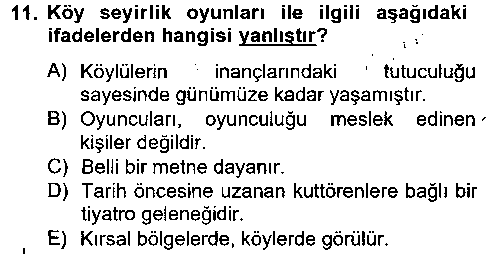 EDB102U Halk Edebiyatına Giriş 2 çıkmış sınav sorusu 3