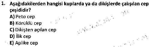 TMT1004 Giysi Konstrüksiyonu çıkmış sınav sorusu 1