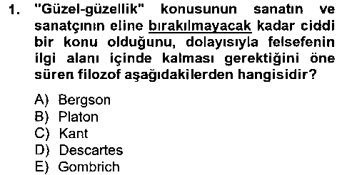 SAN202U Güzel Sanatlar çıkmış sınav sorusu 1