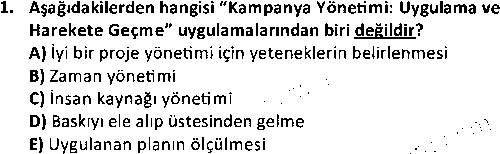 HIT2008 Pazarlama İletişimi çıkmış sınav sorusu 1