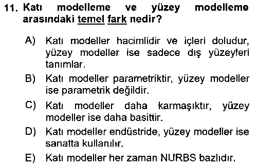 GIT402U 3B Tasarım ve Modelleme çıkmış sınav sorusu 3