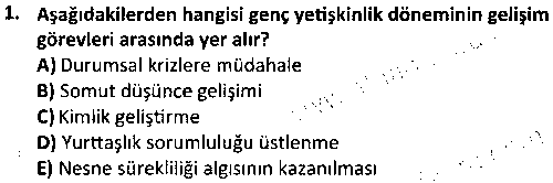 SOH2004 İnsan Davranışı ve Sosyal Çevre 2 çıkmış sınav sorusu 1