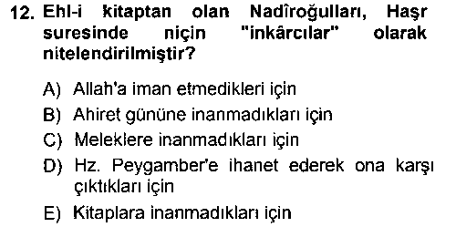 Tefsir çıkmış sınav sorusu 2