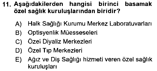 SAG104U Temel Sağlık Ve Hastalık Bilgisi çıkmış sınav sorusu 3