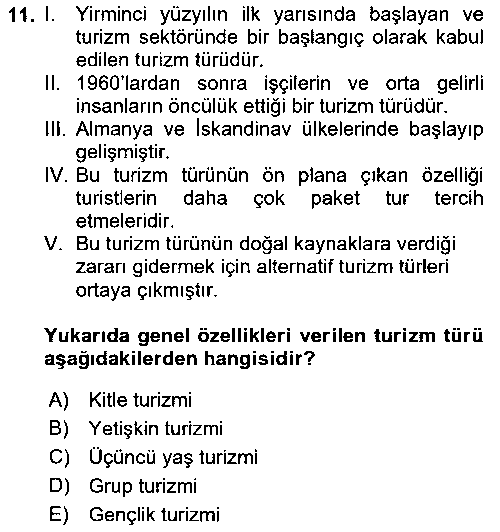 TSH103U Turizm Mevzuatı çıkmış sınav sorusu 2
