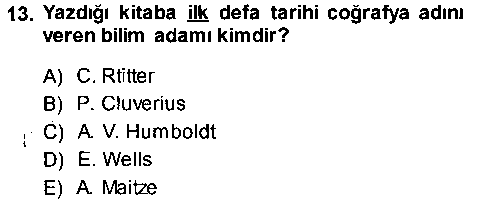 TAR305U Tarihi Coğrafya çıkmış sınav sorusu 3