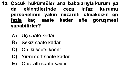HUK132U Temel İnfaz Hukuku Bilgisi çıkmış sınav sorusu 2