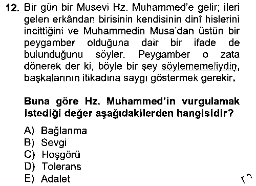 İslam Kurumları ve Medeniyeti çıkmış sınav sorusu 3