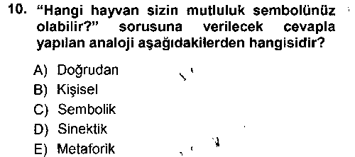 OKO305U Okulöncesinde Yaratıcılık çıkmış sınav sorusu 2