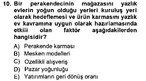 PMY205U Perakende Yönetimi çıkmış sınav sorusu 2