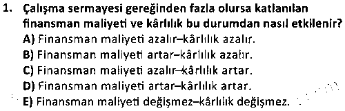 DT2005 İşletme Finansmanı çıkmış sınav sorusu 1