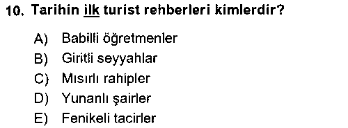 TRZ110U Turizm Tarihi çıkmış sınav sorusu 2