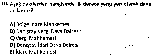 ADL2011 İdari Yargı çıkmış sınav sorusu 2