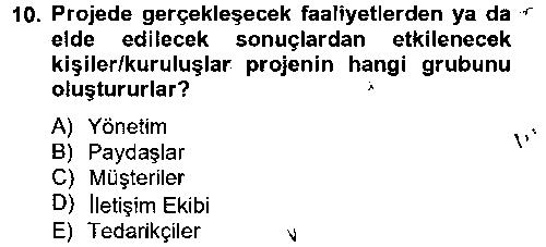 IKT102U Proje Yönetimi çıkmış sınav sorusu 1