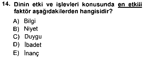 Din Psikolojisi çıkmış sınav sorusu 3