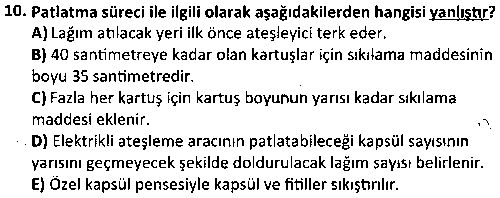 İSGLT4012 Maden ve Yapı İşlerinde İSG çıkmış sınav sorusu 2