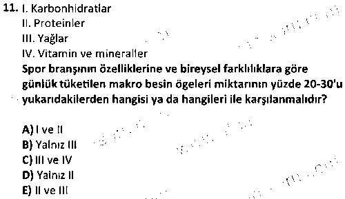 SPY1007 Spor Bilimlerine Giriş çıkmış sınav sorusu 3