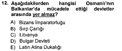 TAR207U Ortaçağ-Yeniçağ Avrupa Tarihi çıkmış sınav sorusu 2