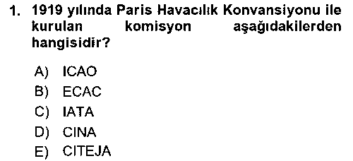 HUK409U Hava Hukuku çıkmış sınav sorusu 1