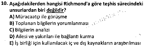 SOH1006 Bireylerle Sosyal Hizmet çıkmış sınav sorusu 2