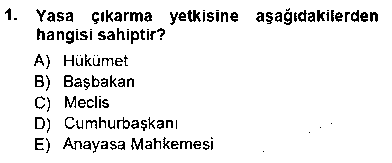 HUK109U Muhasebe ve Hukuk çıkmış sınav sorusu 1