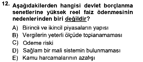 MLY401U Devlet Borçları çıkmış sınav sorusu 3