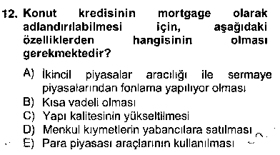 EMY204U Emlak Finans ve Emlak Değerleme çıkmış sınav sorusu 3