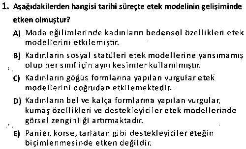 TMT2007 Kalıp Hazırlama 1 çıkmış sınav sorusu 1