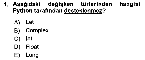BIL203U Programlama 2 çıkmış sınav sorusu 1
