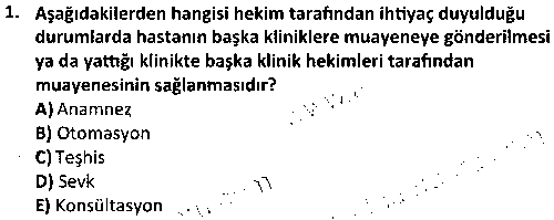 LAB2003 Tıbbi Kayıt ve Hastane Otomasyonu çıkmış sınav sorusu 1