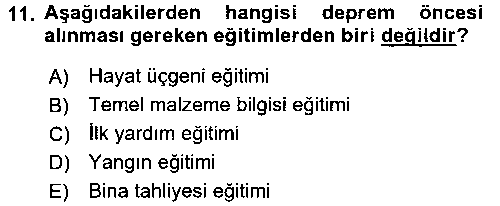 ADY107U Arama Kurtarma Bilgisi ve Etik Değerler çıkmış sınav sorusu 3