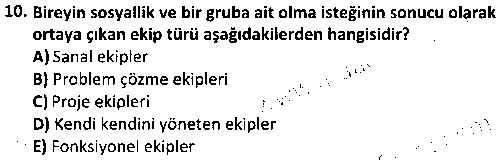 ACY2012 Afetlerde İnsan Kaynakları Yönetimi çıkmış sınav sorusu 2