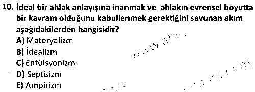 TMT1002 Estetik ve Sanat Felsefesi çıkmış sınav sorusu 2