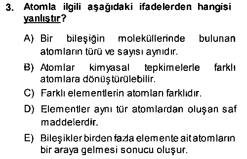 KIM101U Genel Kimya 1 çıkmış sınav sorusu 3