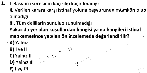 ADL1005 Hukuk Dili ve Adli Yazışma çıkmış sınav sorusu 1