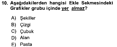 YBS203U İşlem Tabloları çıkmış sınav sorusu 1