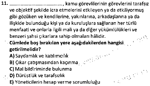 ADL1002 Adalet Meslek Etiği çıkmış sınav sorusu 3