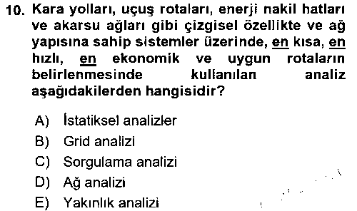 CBS118U Konumsal Veritabanı 2 çıkmış sınav sorusu 2