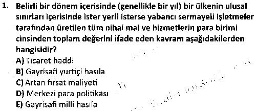 DT2013 Uluslararası Pazarlama çıkmış sınav sorusu 1