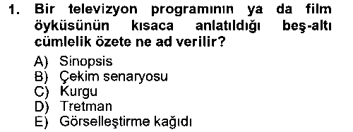 RTP101U Radyo ve Televizyon Programcılığının Temel Kavramları çıkmış sınav sorusu 1