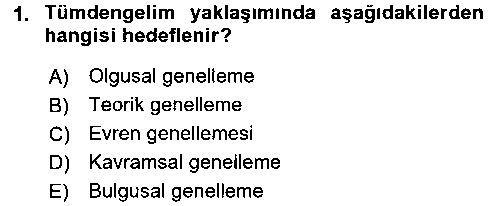 ILT209U İletişim Araştırmaları çıkmış sınav sorusu 1