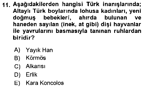 TAR221U Türk Mitolojisi çıkmış sınav sorusu 3