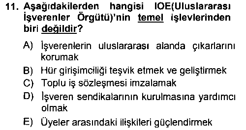 CEK401U Endüstri İlişkileri çıkmış sınav sorusu 2